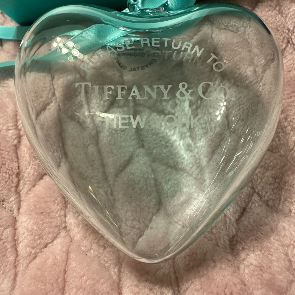 Tiffany & Co Heart Glass Ornament